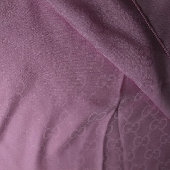 NWT GUCCI Pink Jacquard GG Wool Silk Scarf Unisex - Picture 2 of 6
